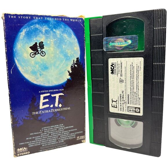E.T. The Extra-Terrestrial 1982 (VHS 1988) Green Flap / MCA Home Video *Read* - Picture 1 of 5